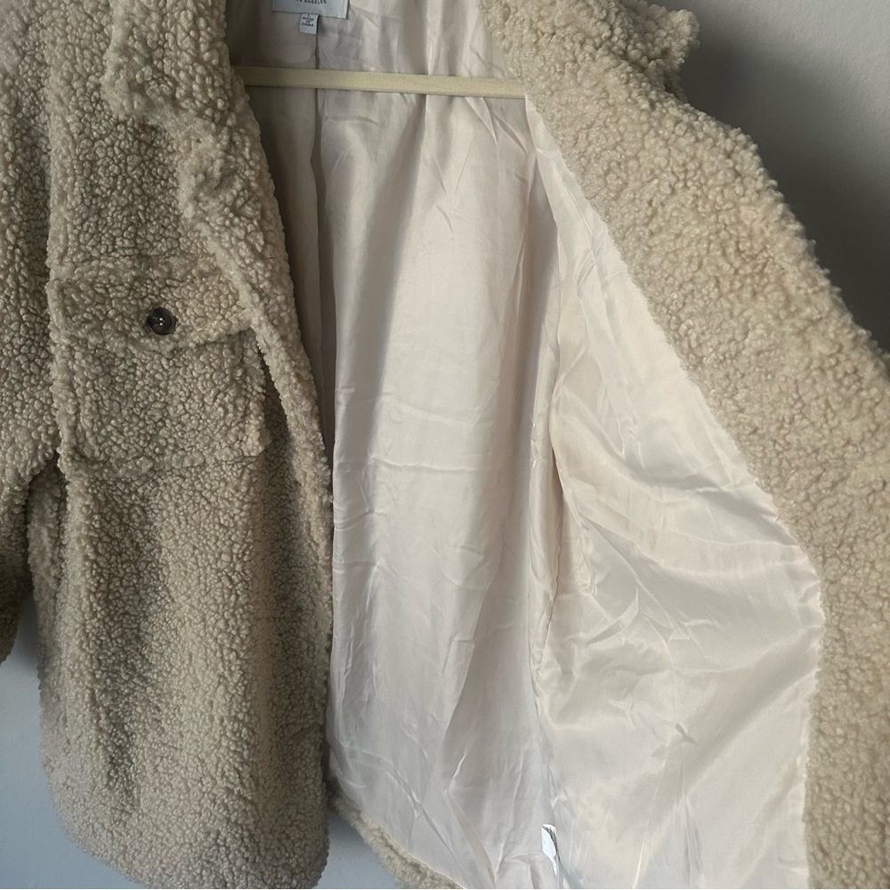 Hayden Sherpa Button Shaket in Cream Large - Picture 10 of 14